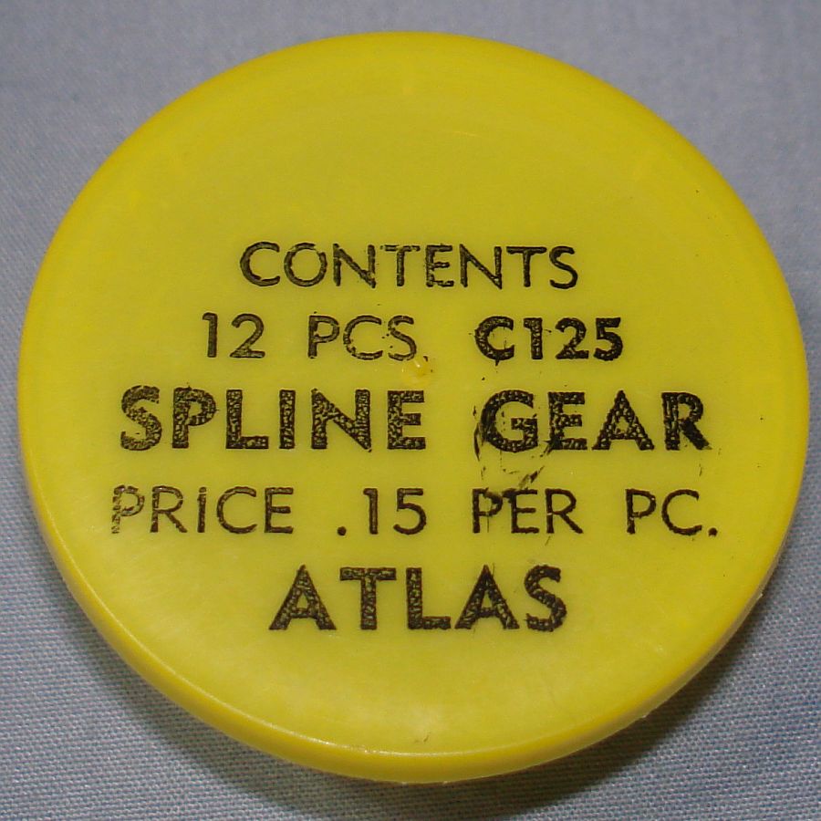 Atlas HO Slot Car Racing Chassis Service Parts C125 Spline Gear Vial & Lid Atlas HO Slot Car Racing Chassis Service Parts C125 Spline Gear Vial & Lid