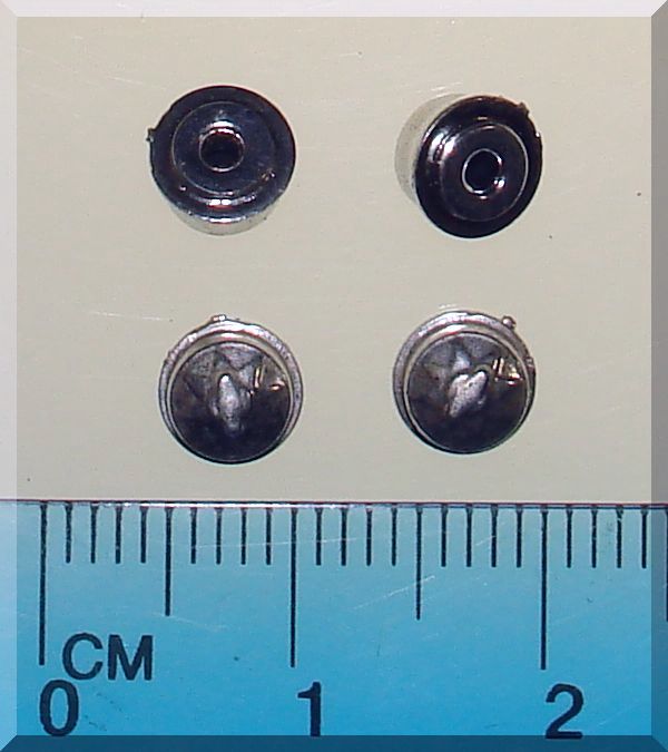 Atlas HO Slot Car Racing Chassis Chrome Hubs Part C126