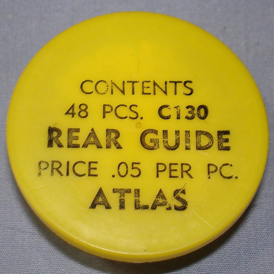 Atlas HO Slot Car Racing Chassis Service Parts C130 Rear Guide Vial & Lid Atlas HO Slot Car Racing Chassis Service Parts C130 Rear Guide Vial & Lid