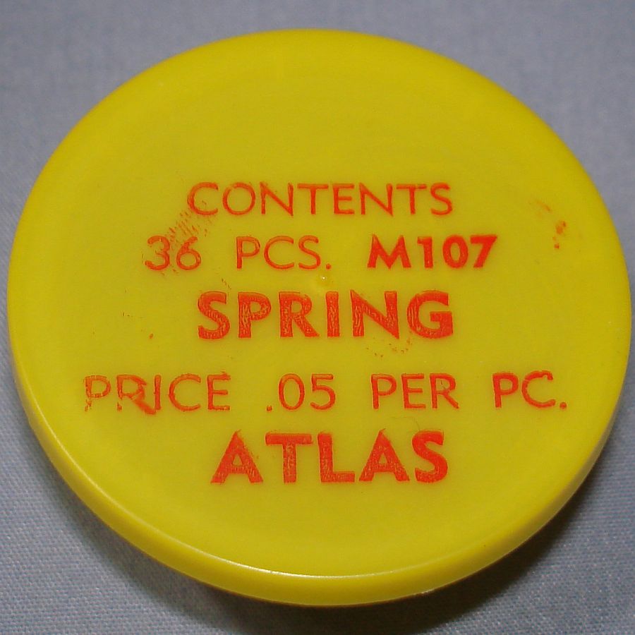 Atlas HO Slot Car Racing Chassis Service Parts M107 Spring Vial & Lid Atlas HO Slot Car Racing Chassis Service Parts M107 Spring Vial & Lid