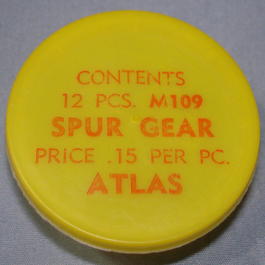 Atlas HO Slot Car Racing Chassis Service Parts M109 Spur Gear Vial & Lid Atlas HO Slot Car Racing Chassis Service Parts M109 Spur Gear Vial & Lid