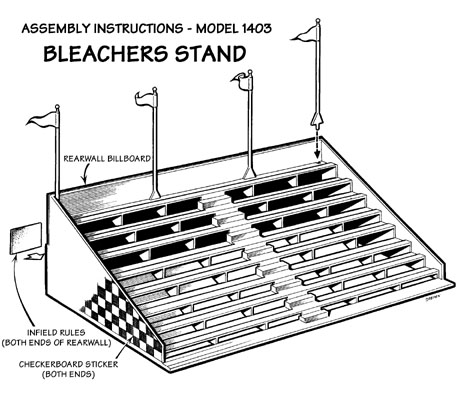 Atlas HO Slot Car Racing Track Layout Scenery 1403 Bleacher Stand Assembly Instructions