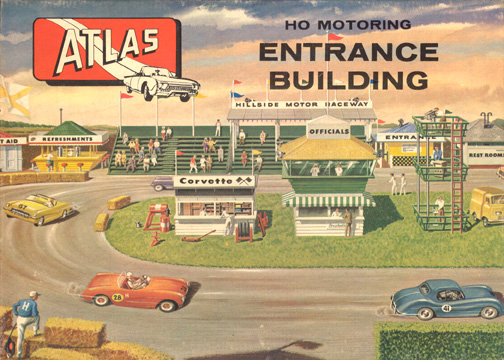 Atlas HO Motoring Entrance Building Slot Car Racing Structure 1404-98