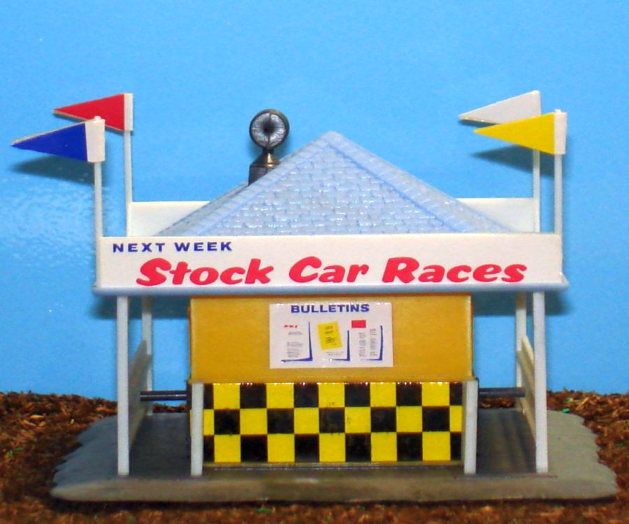 1404 Atlas HO Slot Car Racing Track Layout Entrance Building Structure Rear