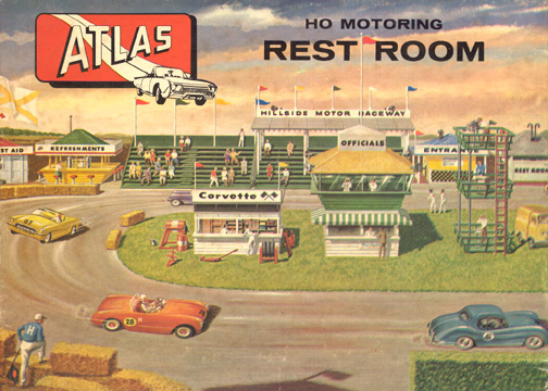Atlas HO Motoring Rest Room Slot Car Racing Structure 1405-89