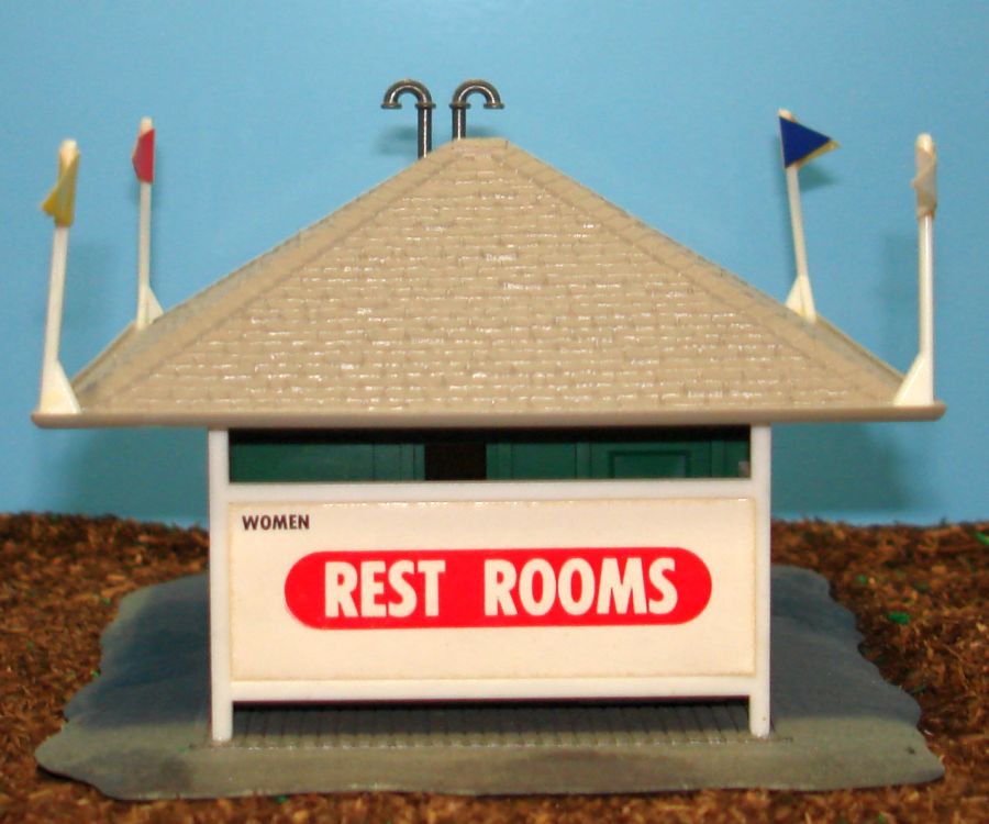 1405 Atlas HO Slot Car Racing Track Layout Rest Room Structure Left