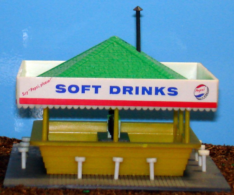 1407 Atlas HO Slot Car Racing Track Layout Refreshment Stand Structure Right
