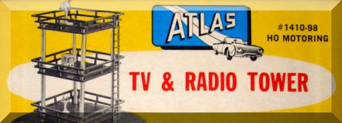 Atlas HO Scenery Slot Car Racing Track Layout Plastic Model TV & Radio Tower Building Kit