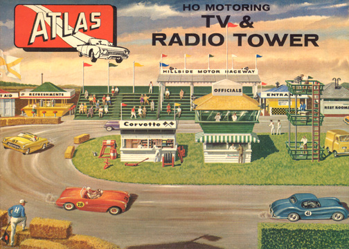 Atlas HO Motoring TV Radio Tower Slot Car Racing Structure 1410-98