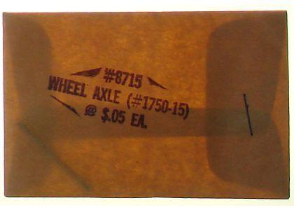 Aurora Super Model Motoring 1:48 Scale Slot Car Racing Part #8715 Wheel Axle Aurora Super Model Motoring 1:48 Scale Slot Car Racing Part #8715 Wheel Axle