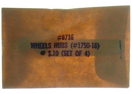 Aurora Super Model Motoring 1:48 Scale Slot Car Racing Part #8716 Chassis Chrome Wheels Hubs