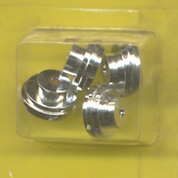 Super Model Motoring Slot Car Racing Parts Chrome Hubs