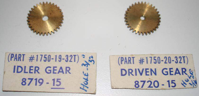 Super Model Motoring Idler Driven Gear Comparison Super Model Motoring Idler Driven Gear Comparison