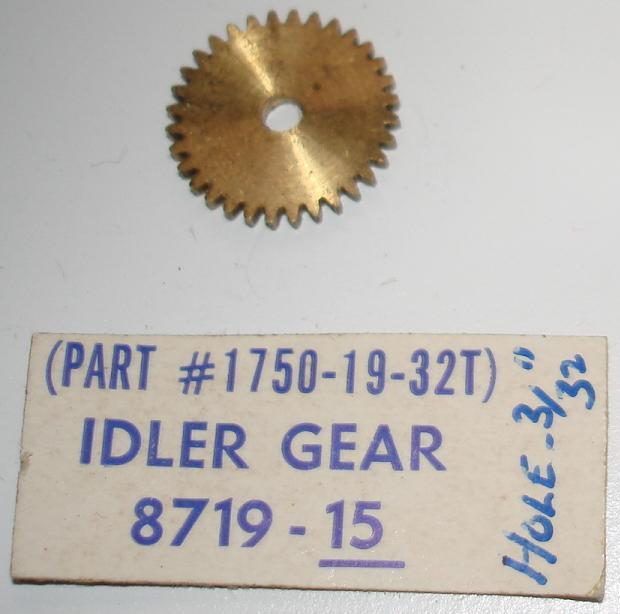Aurora Super Model Motoring 1:48 Scale O Gauge Slot Car #8719 Brass Idler Gear Aurora Super Model Motoring 1:48 Scale O Gauge Slot Car #8719 Brass Idler Gear