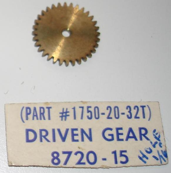 Aurora Super Model Motoring 1:48 Scale O Gauge Slot Car #8720 Brass Driven Gear Aurora Super Model Motoring 1:48 Scale O Gauge Slot Car #8720 Brass Driven Gear
