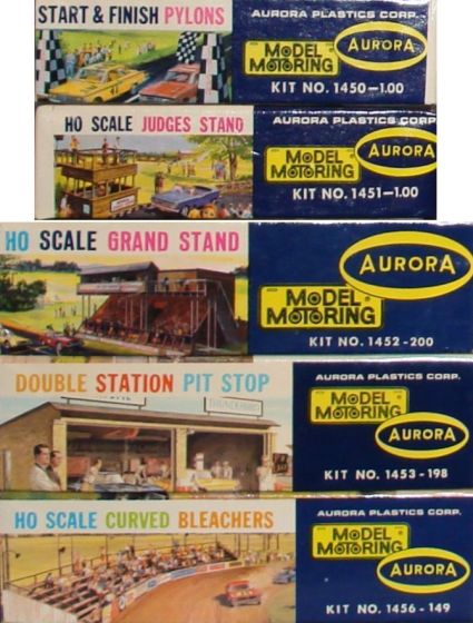 Aurora HO Slot Car Racing Plastic Model Building Kit Box End Panel Graphics