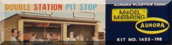 Aurora MoDEL MoToRING HO Scale Layout Plastic Double Station Pit Stop Kit