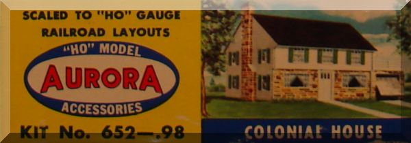 Aurora HO Gauge Layout Plastic Colonial House Kit