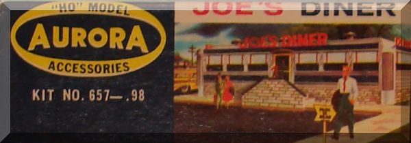 Aurora HO Scale Layout Plastic Joes Diner Kit