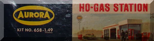 Aurora HO Scale Layout Plastic Gas Station Kit