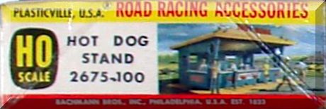 Bachmann Plasticville HO Scale Slot Car Racing Track Layout Plastic Model Hot Dog Stand Kit